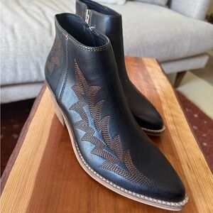 Black and Brown Ankle Boots